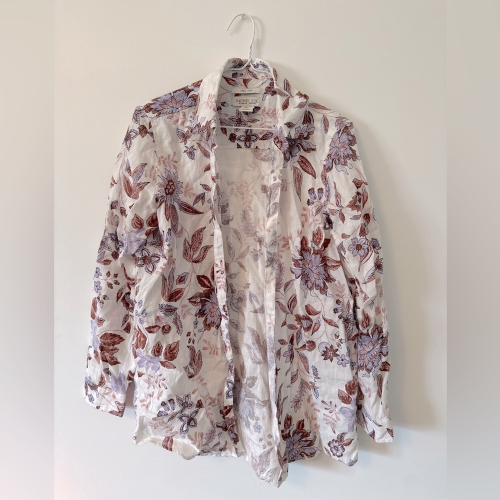 100%linen flowy top
